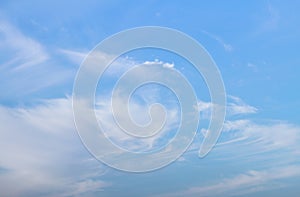 Blue sky with white clouds on summer