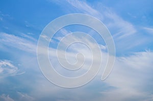 Blue sky with white clouds on summer