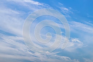 Blue sky with white clouds on summer