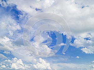 Blue sky with white clouds. Summer background