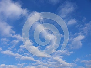 Blue sky with white clouds in sunny day