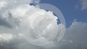 Blue sky with white clouds, weather concept