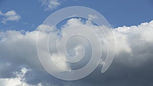 Blue sky with white clouds, weather concept