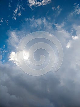 Blue sky, white and dark clouds, sky after rain, pleasent sky photo