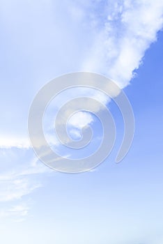 Blue sky / white fluffy tiny clouds background and pattern