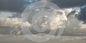 Cloudscape in the dusky sky.