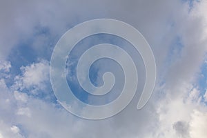 Blue sky with a white and grey cloud