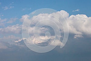 Blue sky white puffy clouds