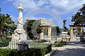 Blue skyline in Floriana,Malta photo
