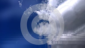 Blue Skyscape Clouds Abstract Background