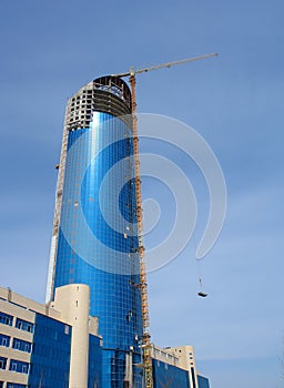 Blue skyscraper