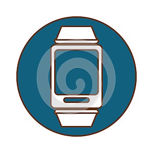 Blue smartwatch icon image design