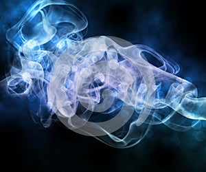 Blue Smoke Abstract Background