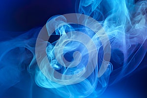 Blue smoke or steam texture background, abstract soft lines pattern