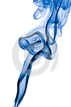 Blue Smoke on white background