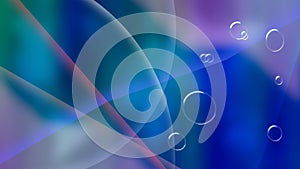 Blue smooth abstract background with bubbles