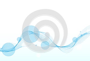 Blue smooth line vector background.water vetor concept
