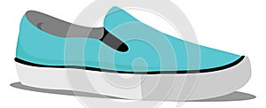Blue sneaker, illustration, vector