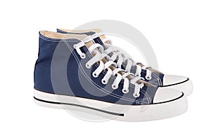 Blue sneakers photo