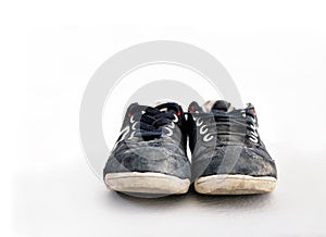 Blue sneakers isolated on white