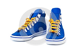 Blue sneakers