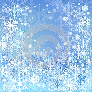 Blue snow background