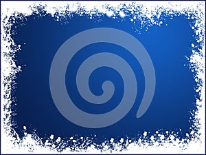 Blue snow frame