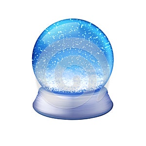 Blue snow globe