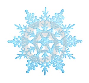 Blue snowflake.