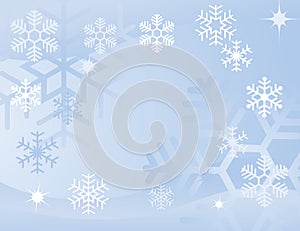 Blue snowflake background