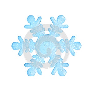 Blue snowflake.