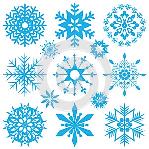Blue snowflakes