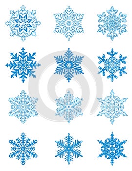 Blue snowflakes