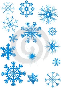 blue snowflakes collection