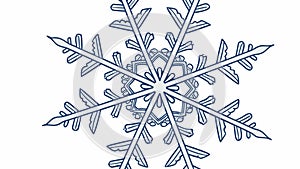 Blue Snowflakes Collection, vector design Generative AI