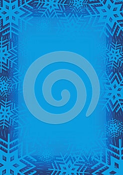 Blue Snowflakes decorative Background.