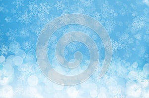 Blue snowy background