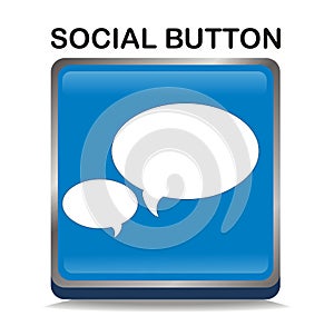 Blue social button