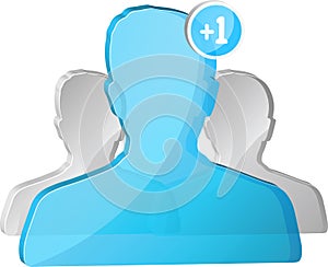 Blue social network avatar
