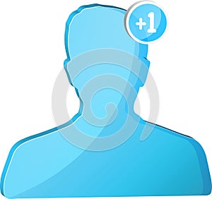 Blue social network avatar