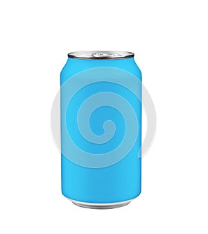 Blue soda can