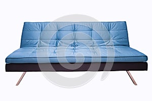 Blue sofa isolated on white