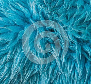 Blue soft animal fur modern macro closeup texture background