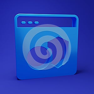 Blue Software, web developer programming code icon isolated on blue background. Javascript computer script random parts