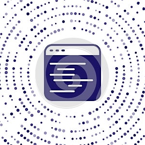Blue Software, web developer programming code icon isolated on white background. Javascript computer script random parts