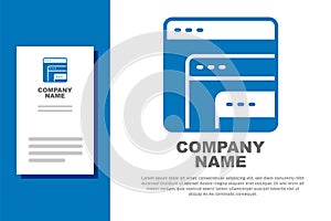 Blue Software, web developer programming code icon isolated on white background. Javascript computer script random parts