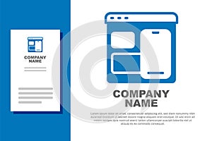 Blue Software, web developer programming code icon isolated on white background. Javascript computer script random parts