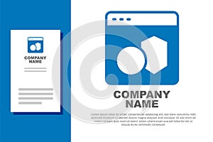 Blue Software, web developer programming code icon isolated on white background. Javascript computer script random parts