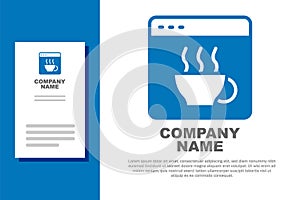 Blue Software, web developer programming code icon isolated on white background. Javascript computer script random parts