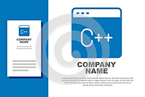 Blue Software, web developer programming code icon isolated on white background. Javascript computer script random parts